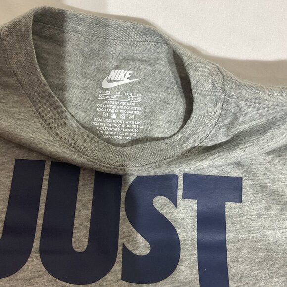 Nike Toddler Boys 2-Piece Set T-Shirt & Pants Gray/Blue Size 4T Cotton - Picture 6 of 6